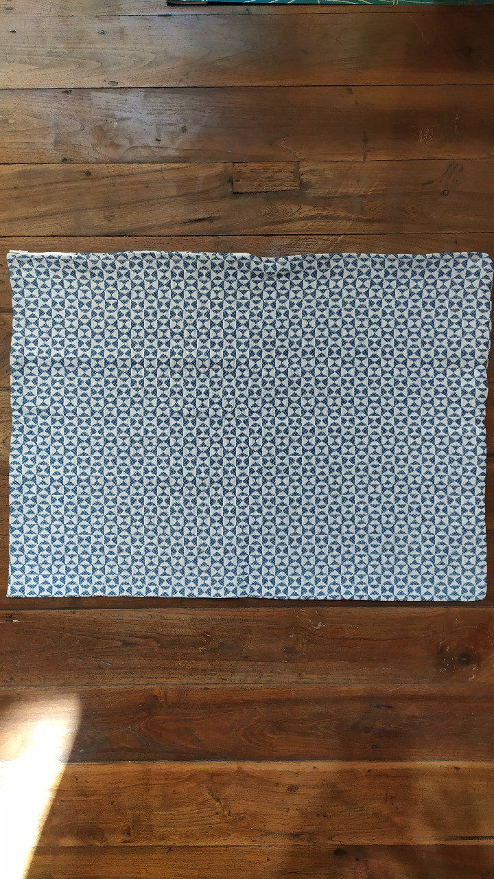 Cushion cover Marine blue - Butterfly design - 70x50cm    