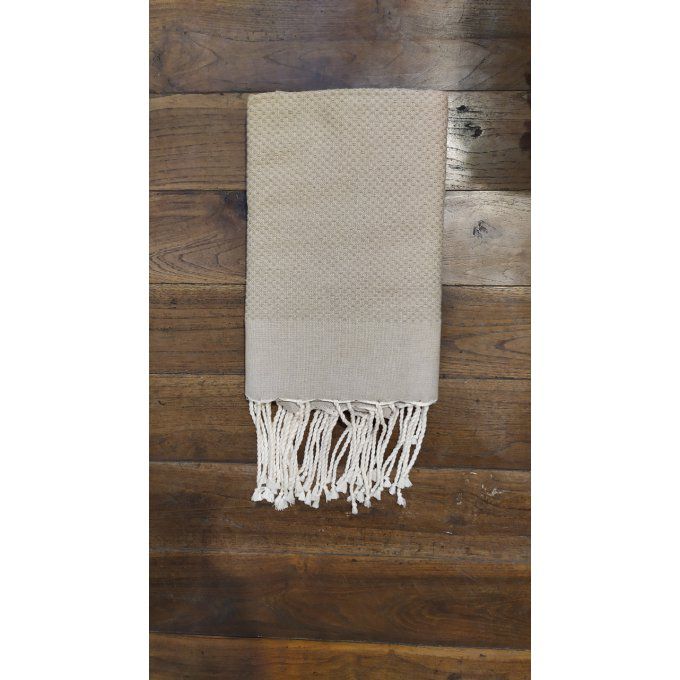 Fouta beige bumble bee weaving 2x1m 