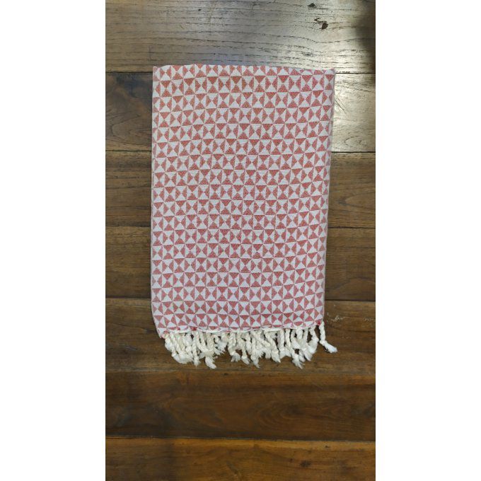 Fouta Butterfly Red/White  2x1m    
