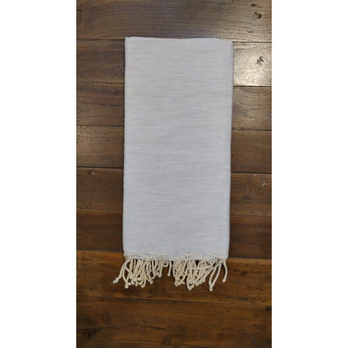 Fouta Light Grey  3 thin seams No stripes  Flat weaving 2x2m