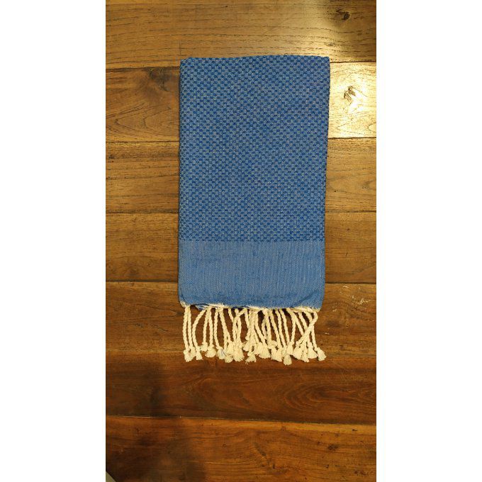 Fouta marine blue bumble bee weaving 2x1m