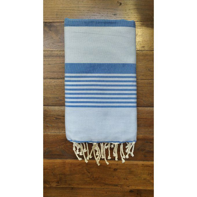 Fouta Sky blue  Indigo stripes 2,50x1,50m