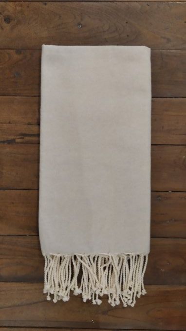 Fouta Beige No stripes  Flat weaving 2x2m
