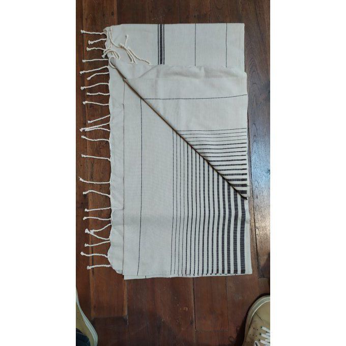 Fouta Beige  Brown stripes 2,50x1,50m 