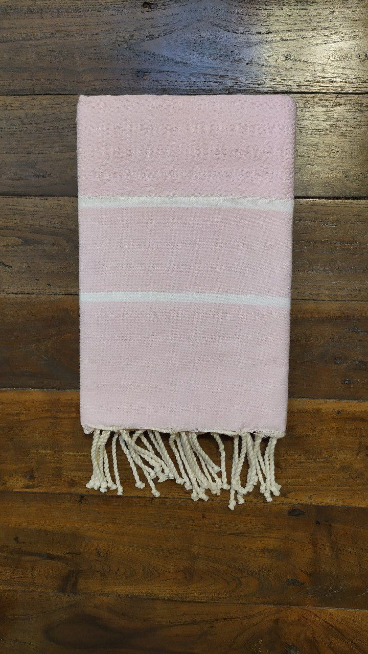 Fouta Baby pink  Chevron weaving  Edge standard 2x1m 