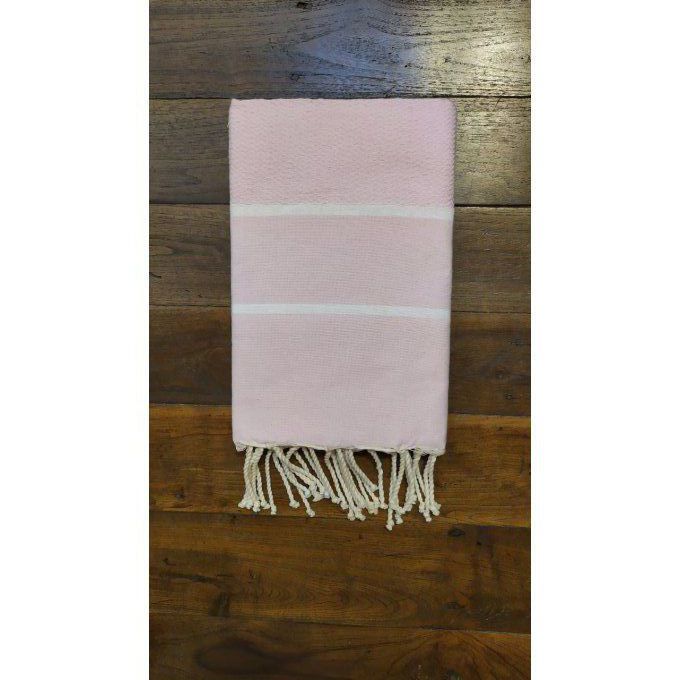 Fouta Baby pink  Chevron weaving  Edge standard 2x1m 