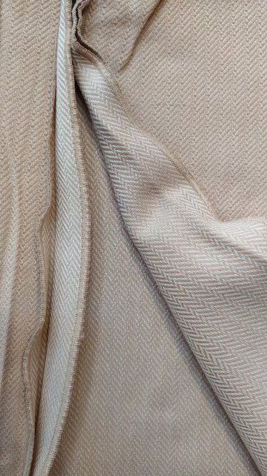 Fouta Beige Chevron weaving Running whip stitch Edge. 2x2m