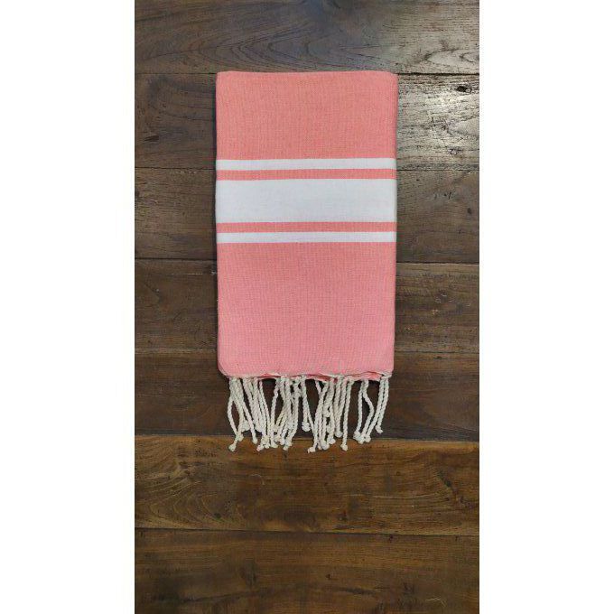 Fouta Neon rose flat weaving 2x1m