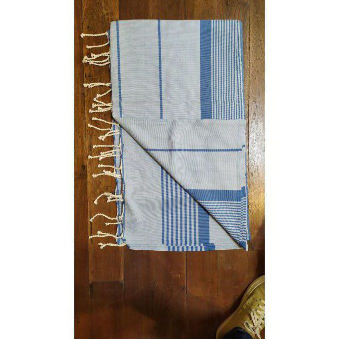 Fouta Sky blue  Indigo stripes 2,50x1,50m